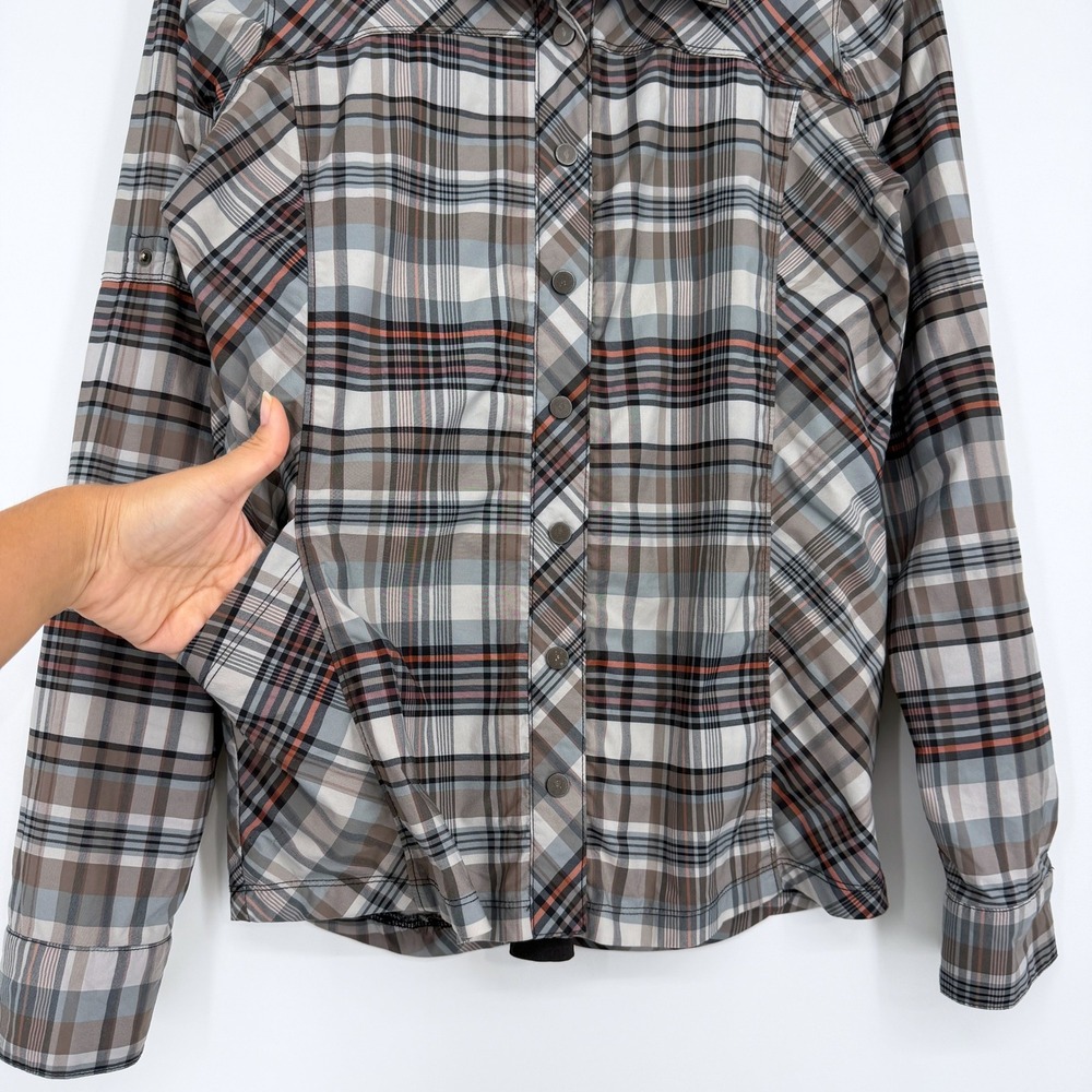 Kerrits Not Just a Barn Shirt Plaid Snap Front Long Sleeve Shirt Sz S Equestrian - Picture 3 of 10